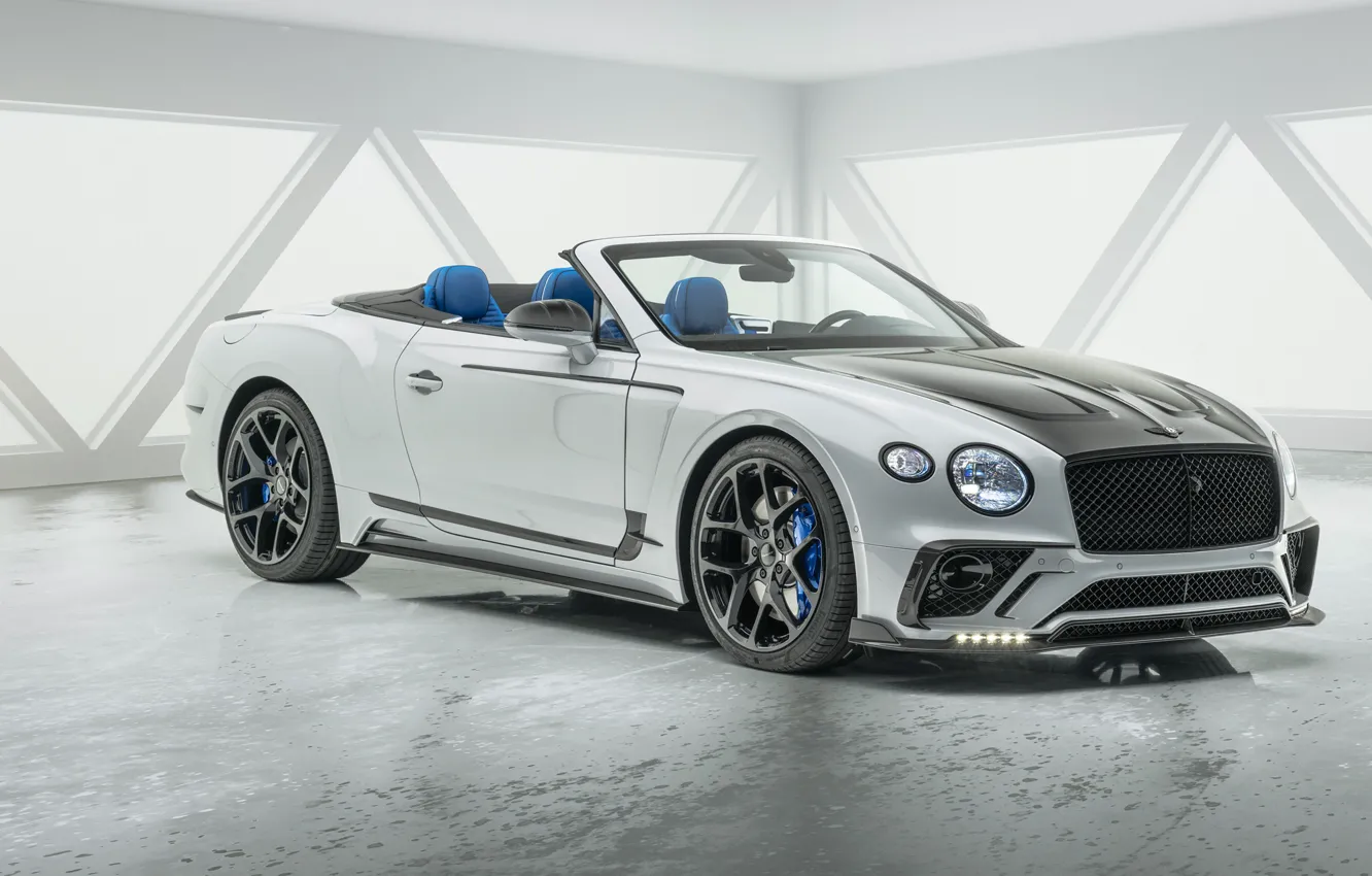 Photo wallpaper white, white, continental, bentley, mansory, convertible