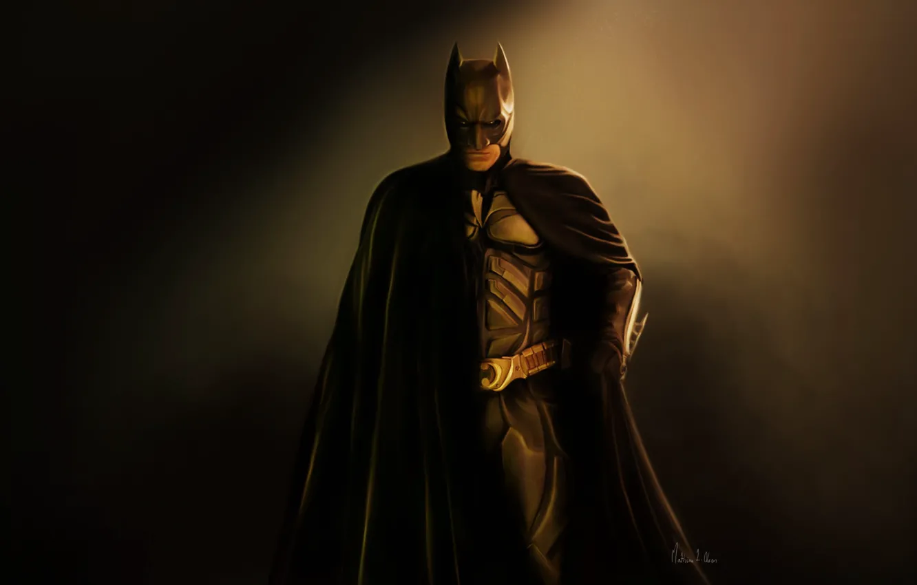 Photo wallpaper Batman, figure, painting, Batman, The Dark Knight