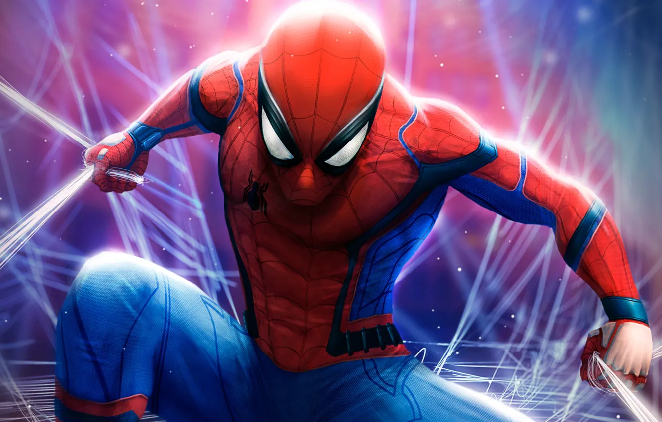 Photo wallpaper fiction, web, art, costume, Marvel, comic, Spider-man, Spider-Man