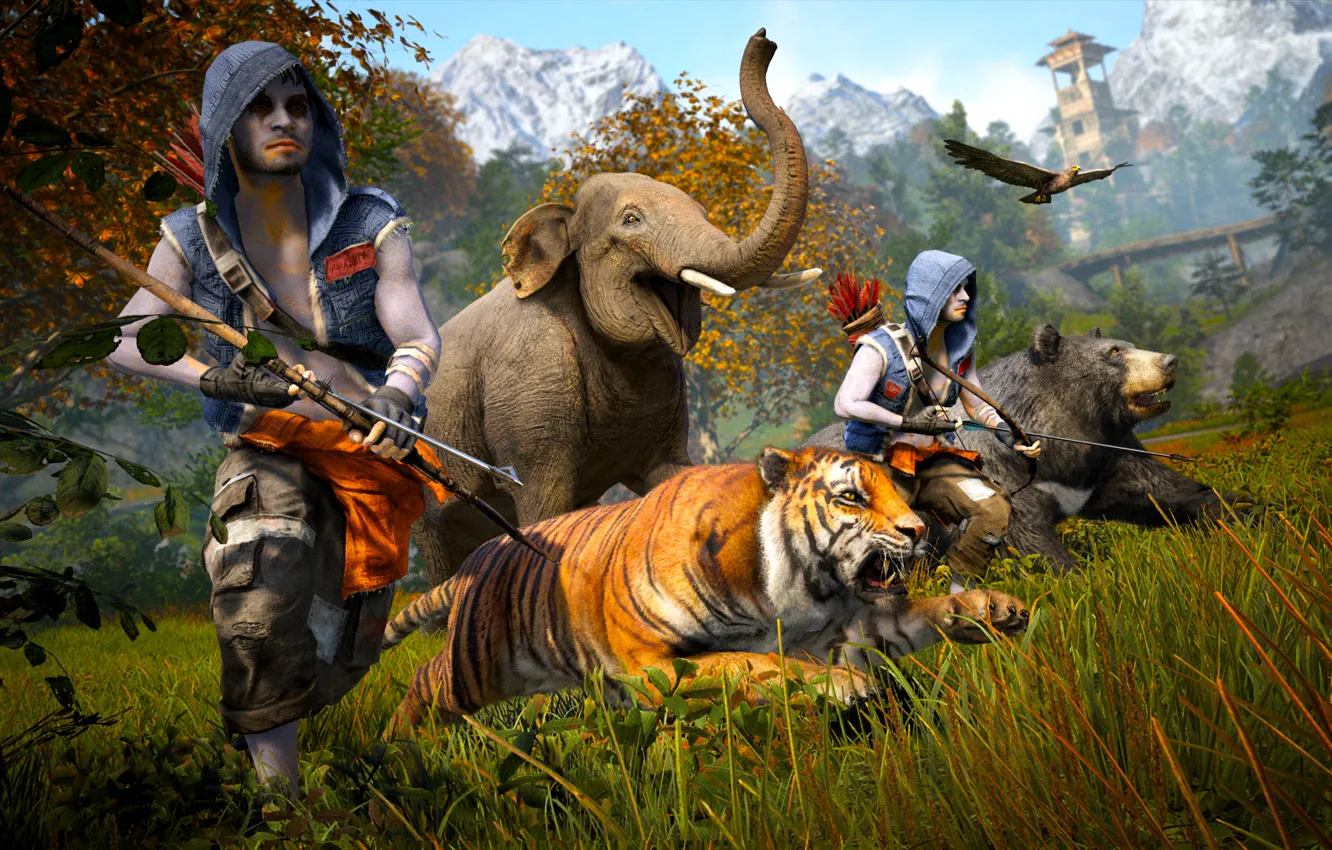 Photo wallpaper weapons, bow, Ubisoft, Far Cry 4, Kyrat