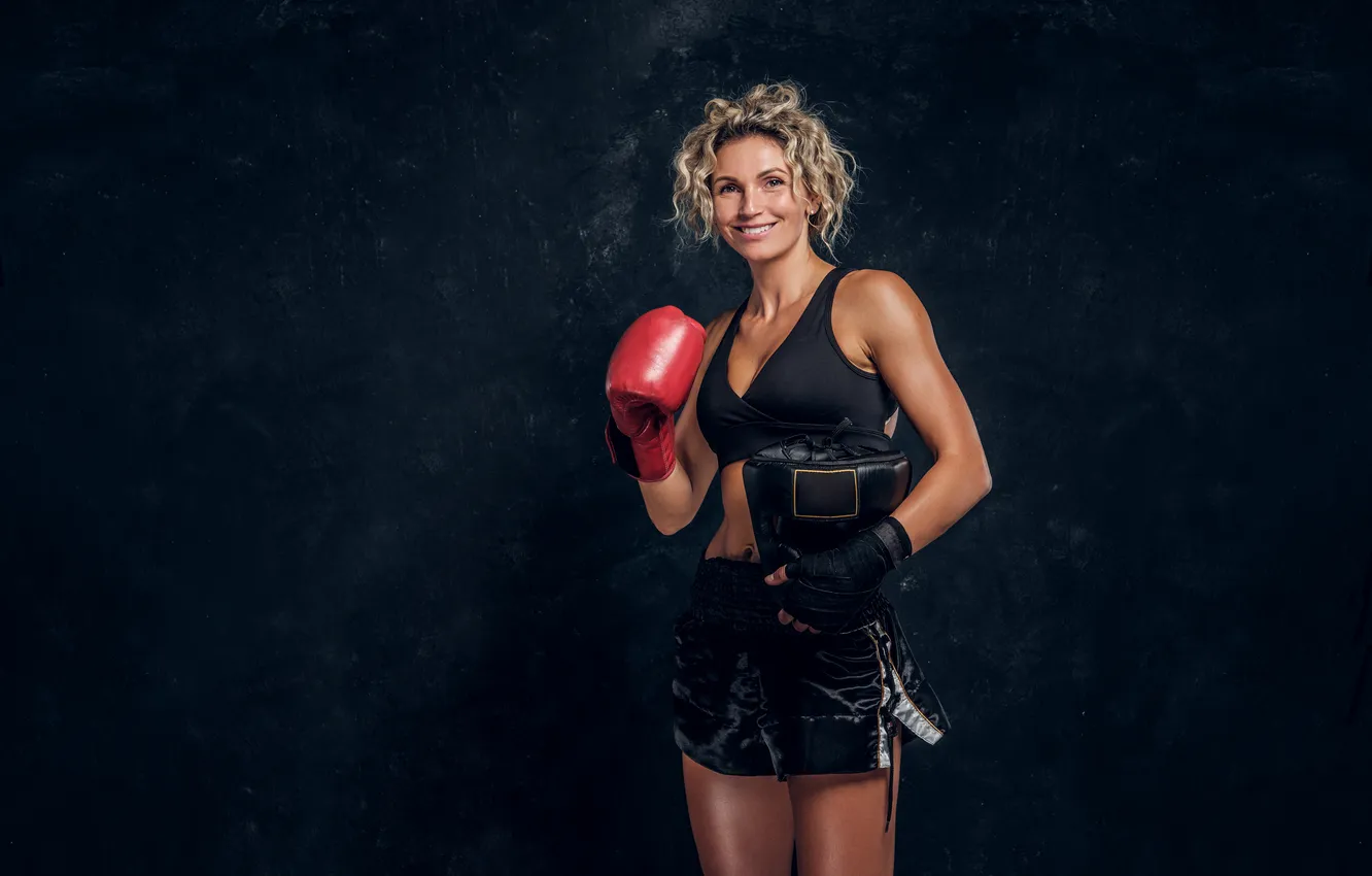 Photo wallpaper photographer, smiling, female, posing, boxer, happy