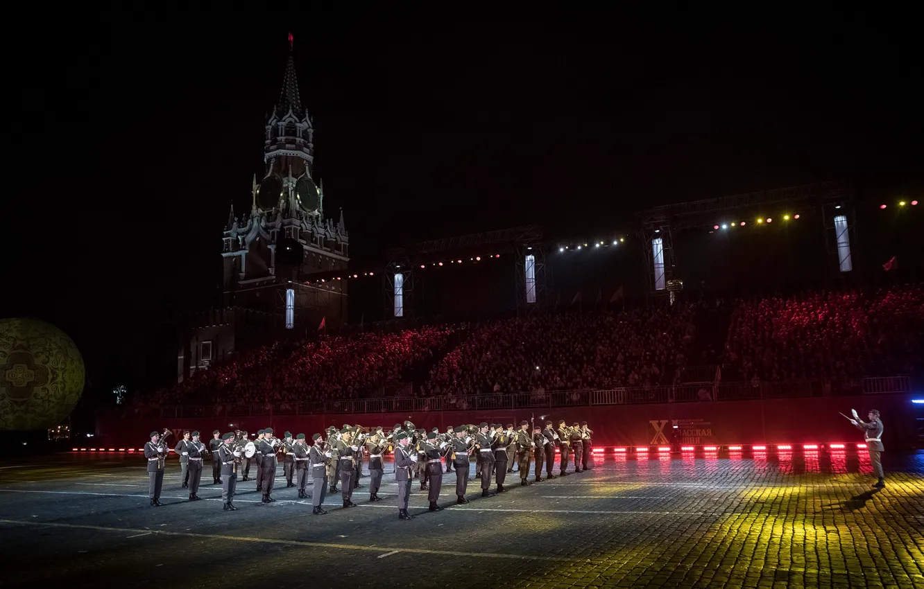 Photo wallpaper music, holiday, the evening, area, The Kremlin, festival