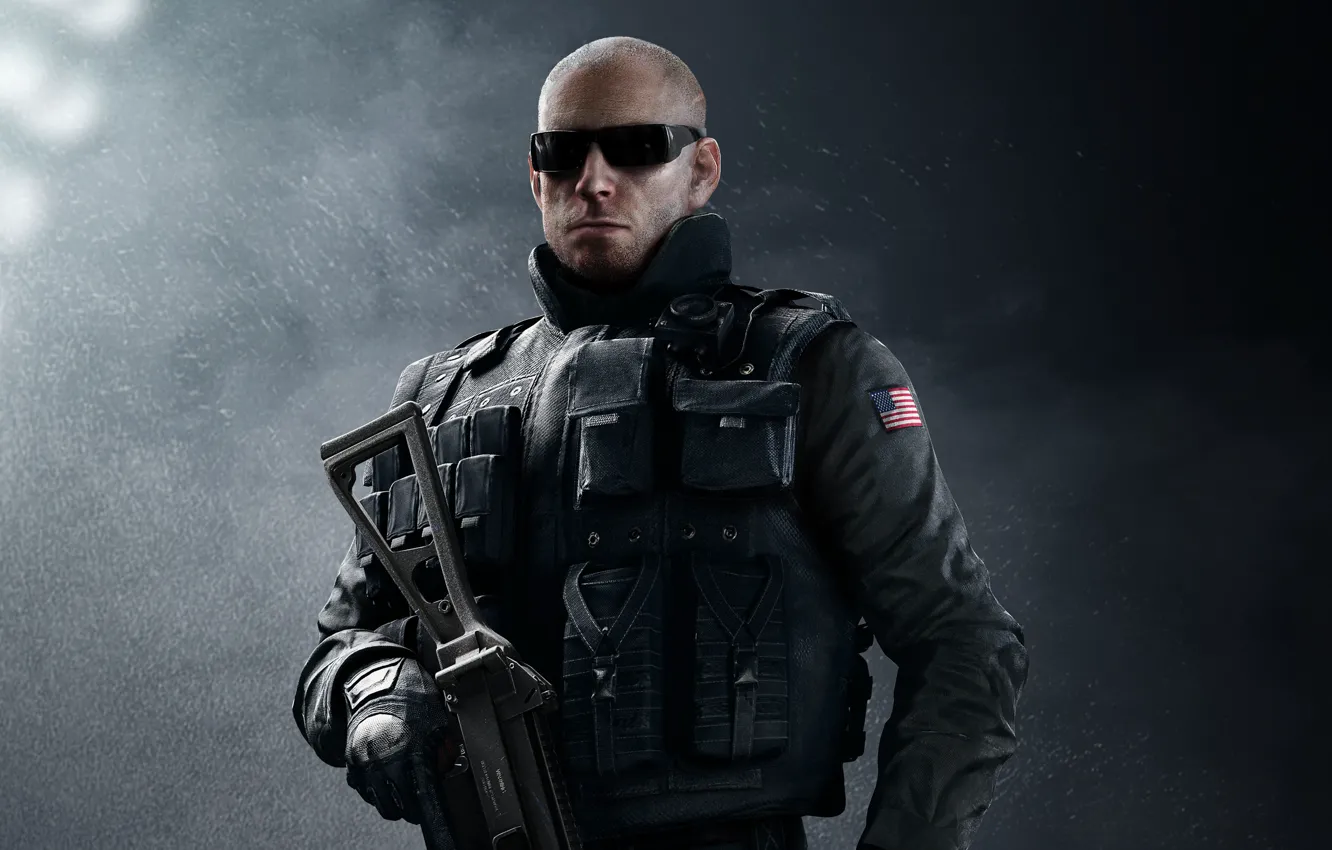 Photo wallpaper game, soldier, Rainbow Six, SWAT, rifle, FBI, pulse, Rainbow Six Siege