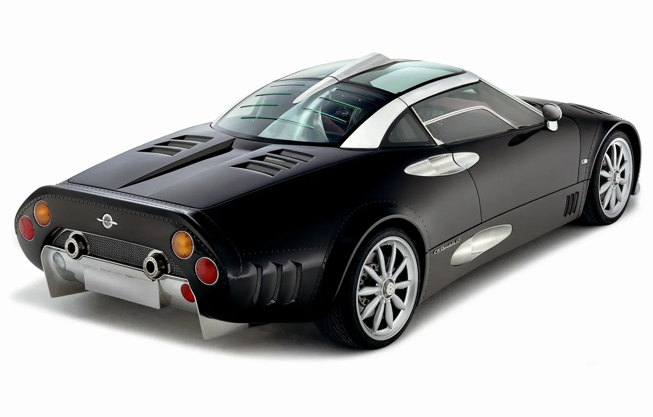 Photo wallpaper design, white background, sports car, Double, Spyker, 2002, exterior, Spyker C8 Double 12S