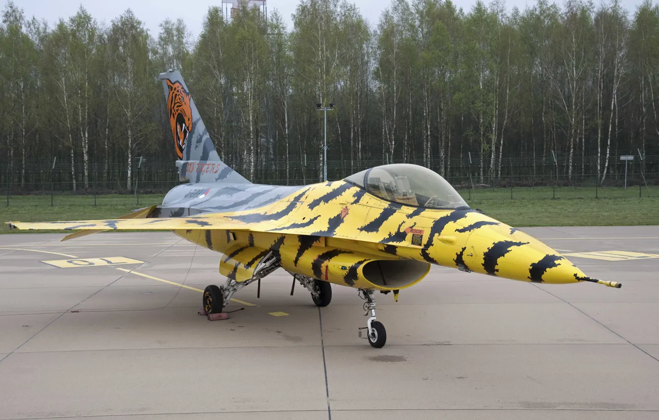 Photo wallpaper fighter, Fighting Falcon, multipurpose, F-16A, Fighting Falcon