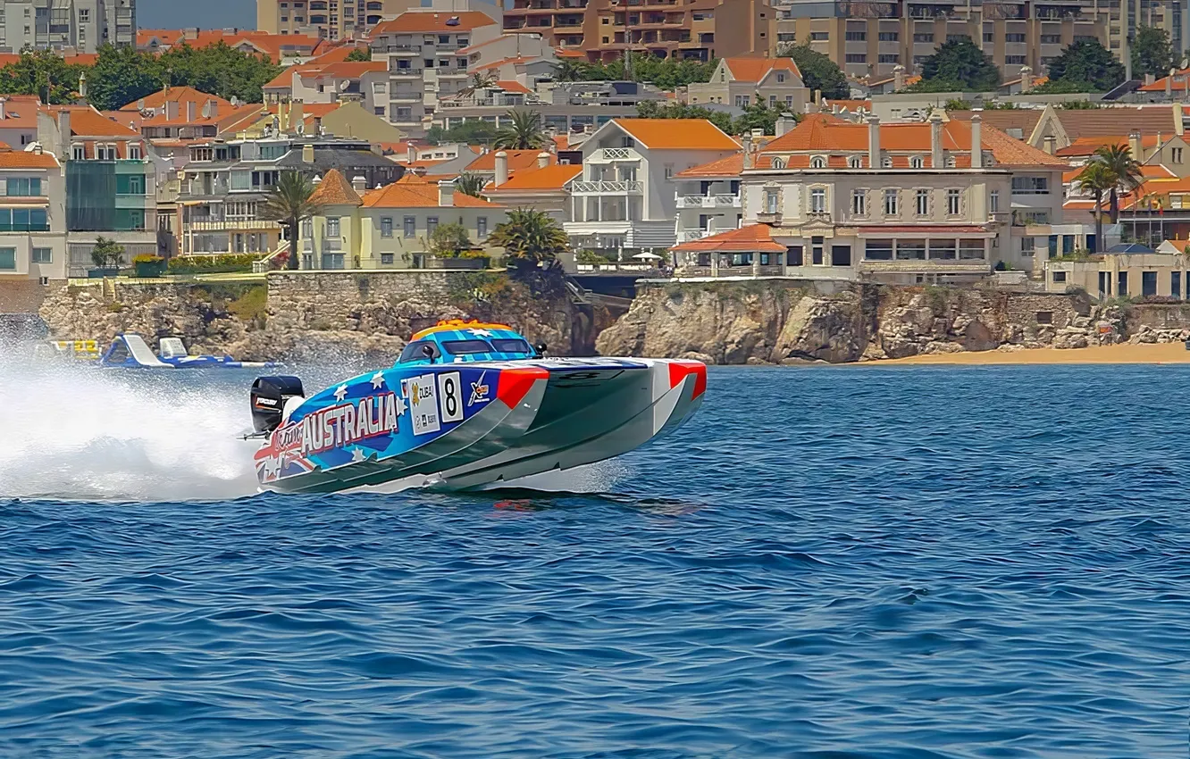 Photo wallpaper race, boat, speed