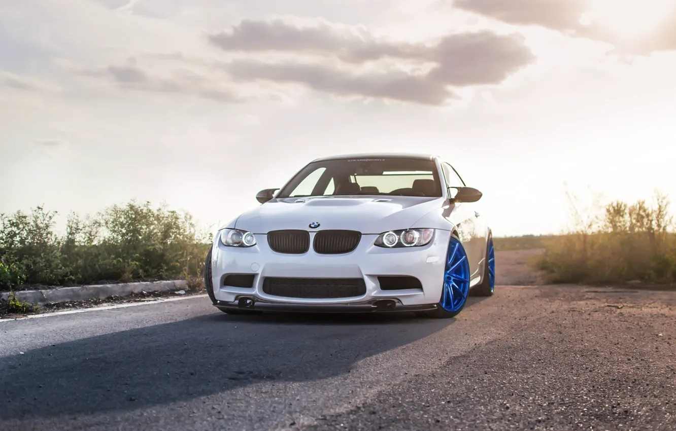 Photo wallpaper Sunset, White, E92, M3