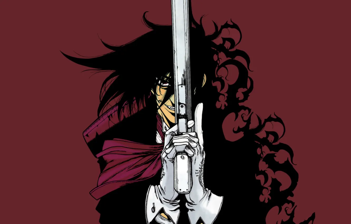 Photo wallpaper look, gun, vampire, Hellsing, Hellsing