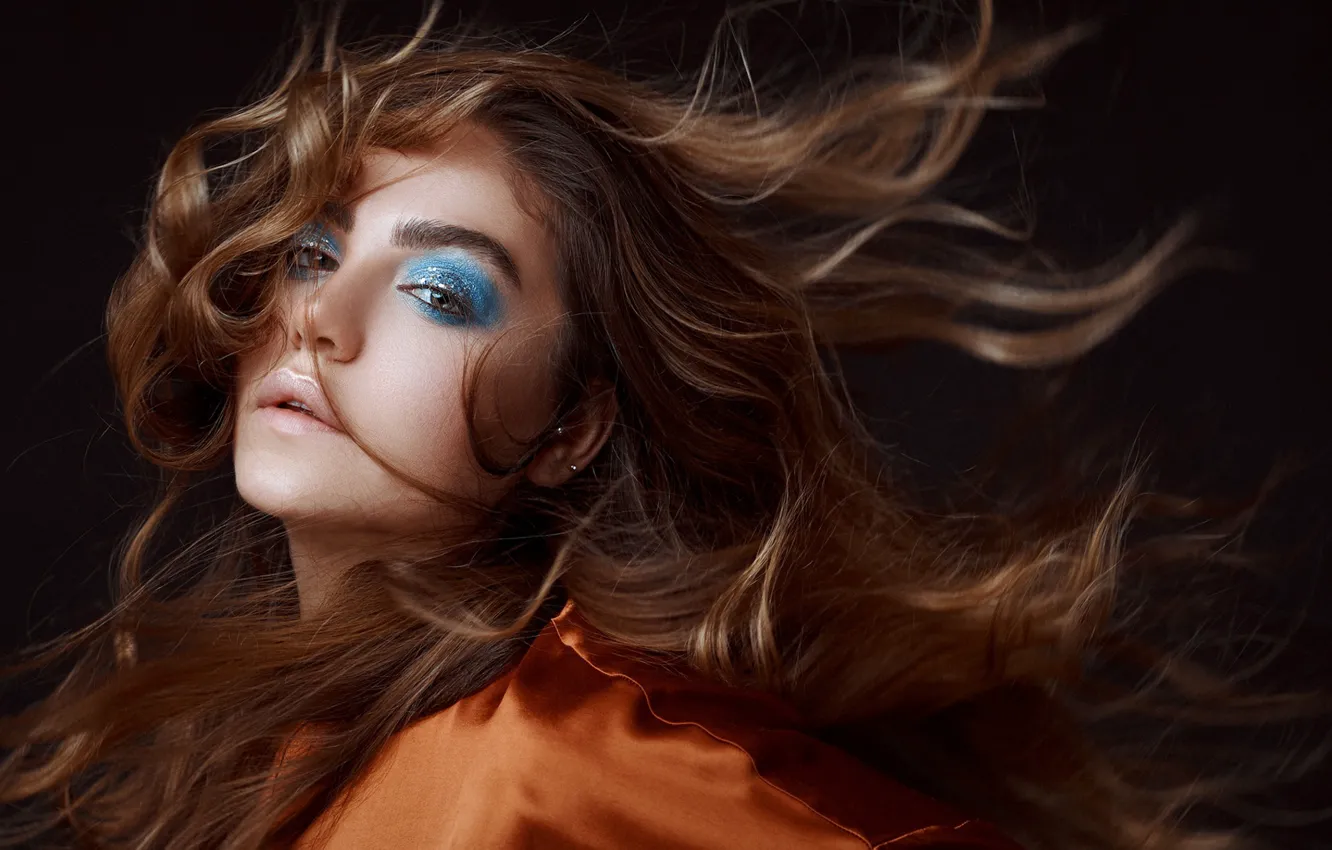 Photo wallpaper look, girl, face, hair, makeup, Amirhossein Kazemi