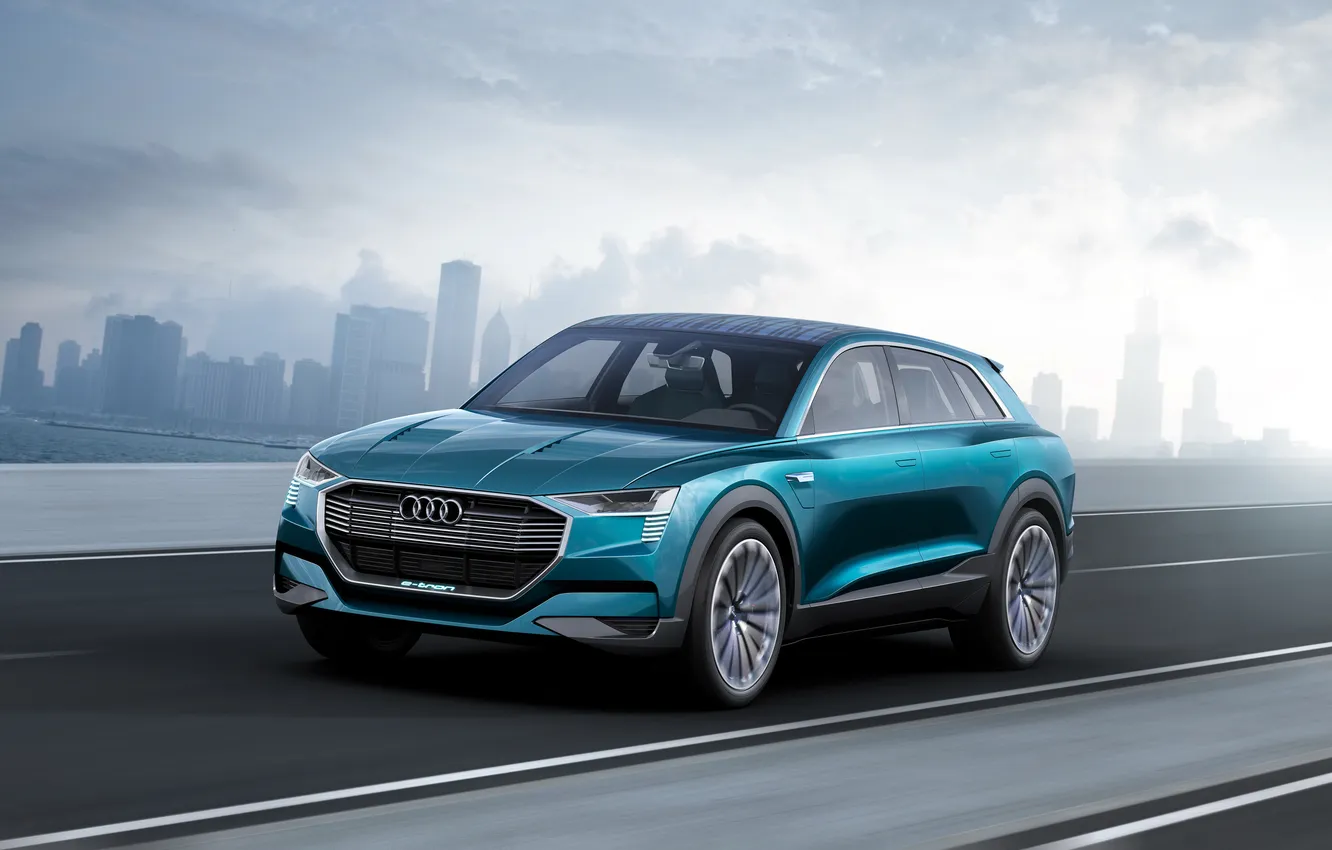 Photo wallpaper Audi, Audi, concept, the concept, e-tron, quattro, 2015