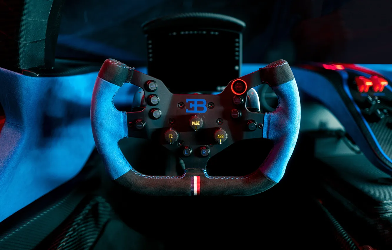 Photo wallpaper Bugatti, steering wheel, Bolide, Bugatti Bolide