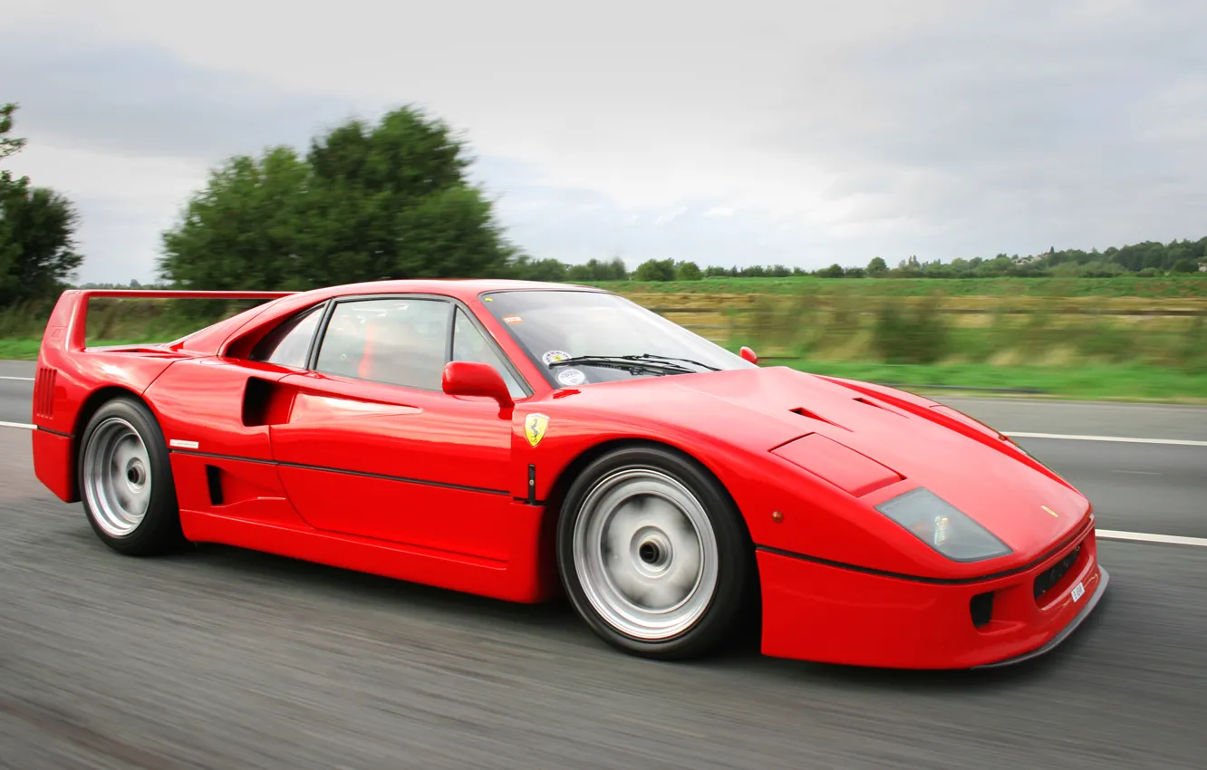 Photo wallpaper Ferrari, red, F40