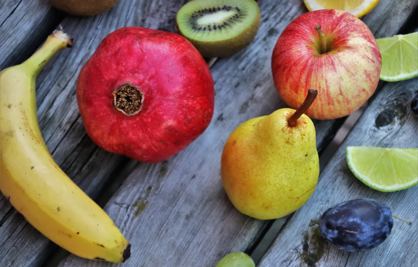 Photo wallpaper Fruit, pear, garnet