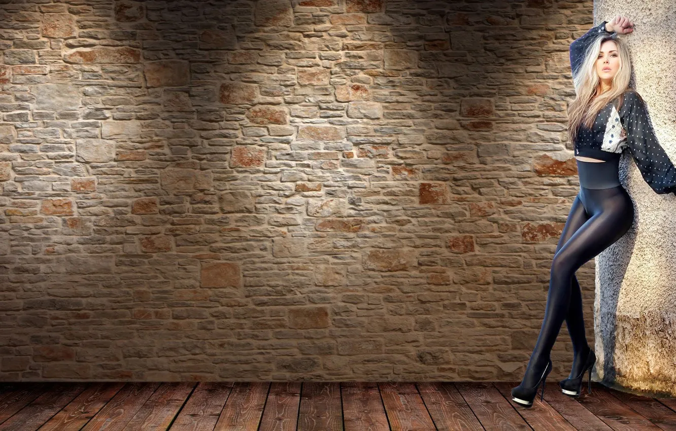 wallpaper-girl-beautiful-blonde-heels-leggings-slim-for-mobile-and