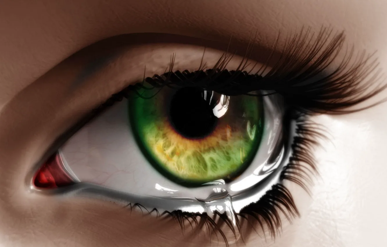 Photo wallpaper eyes, eyelashes, figure
