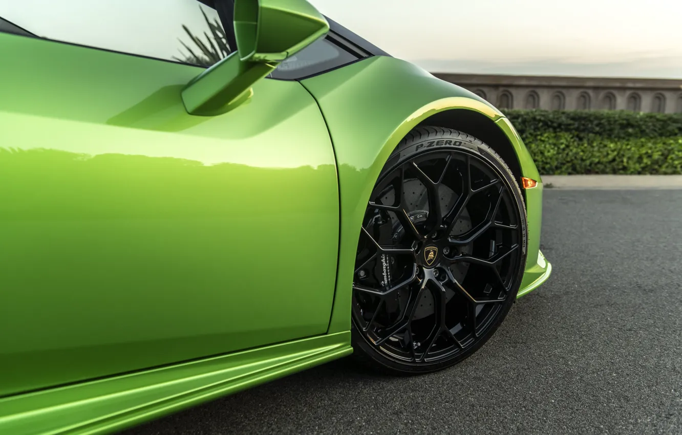 Photo wallpaper Lamborghini, wheel, Spyder, Evo, Huracan, 2019, Huracan Evo, North America version