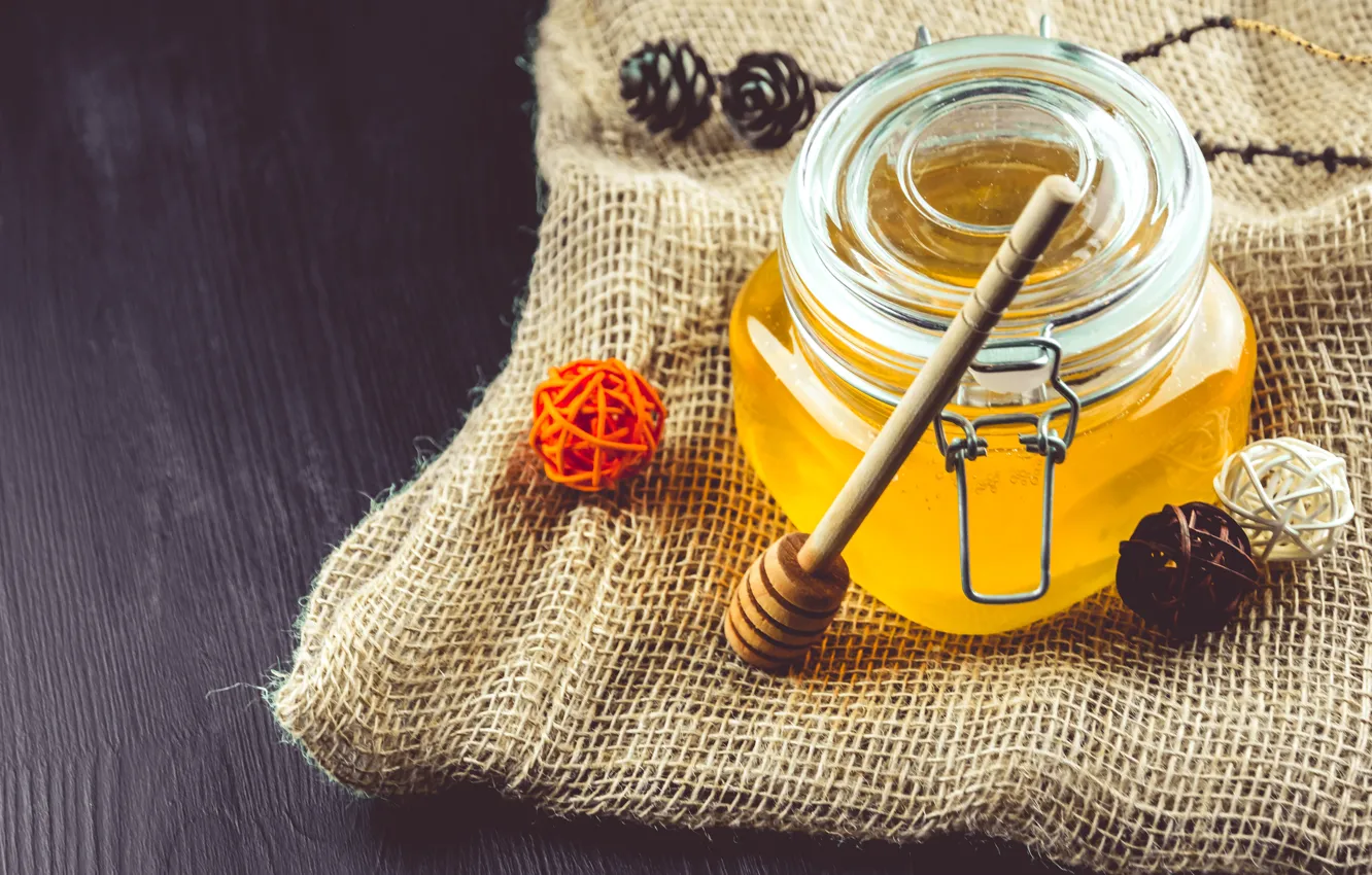 Photo wallpaper food, honey, bag, sweet