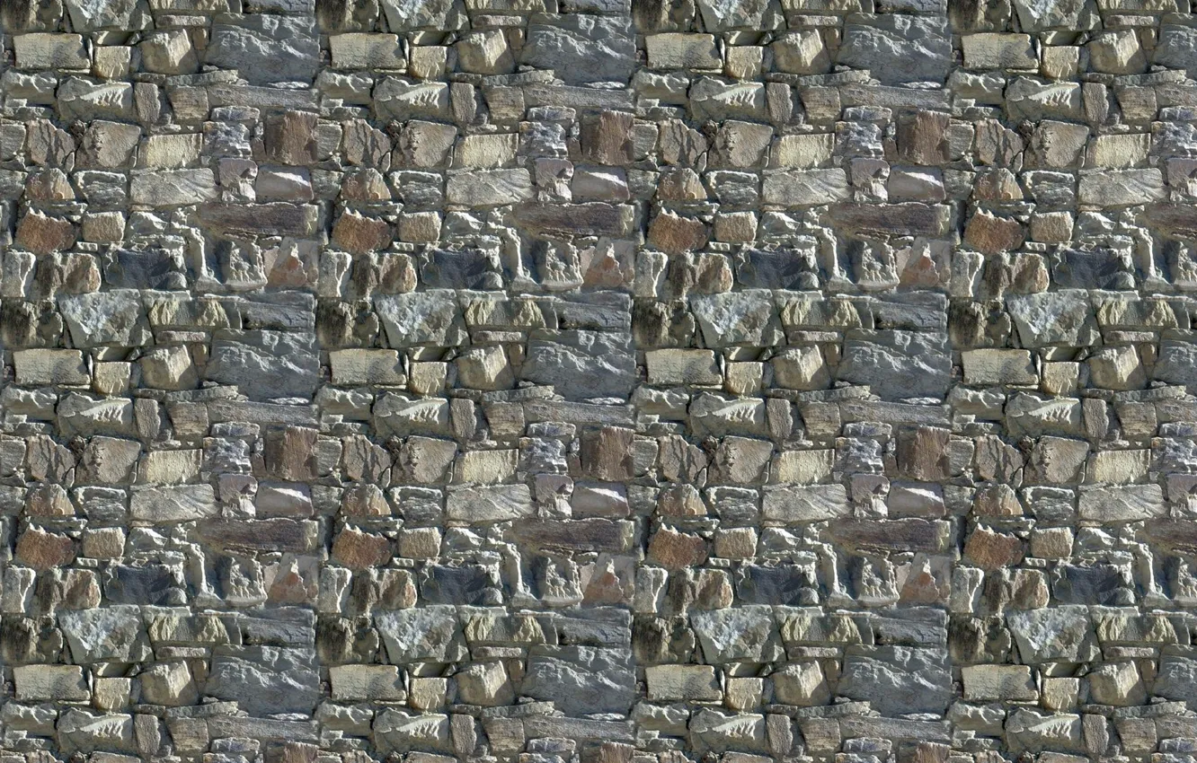 Photo wallpaper stones, background, wall, brick, texture, relief, stones