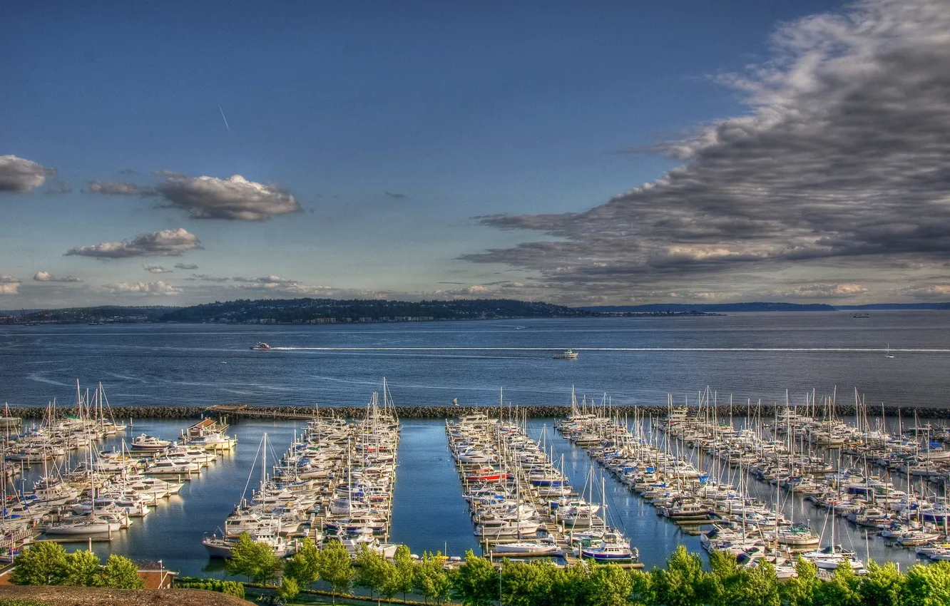 Photo wallpaper the sky, photo, yacht, USA, sailing