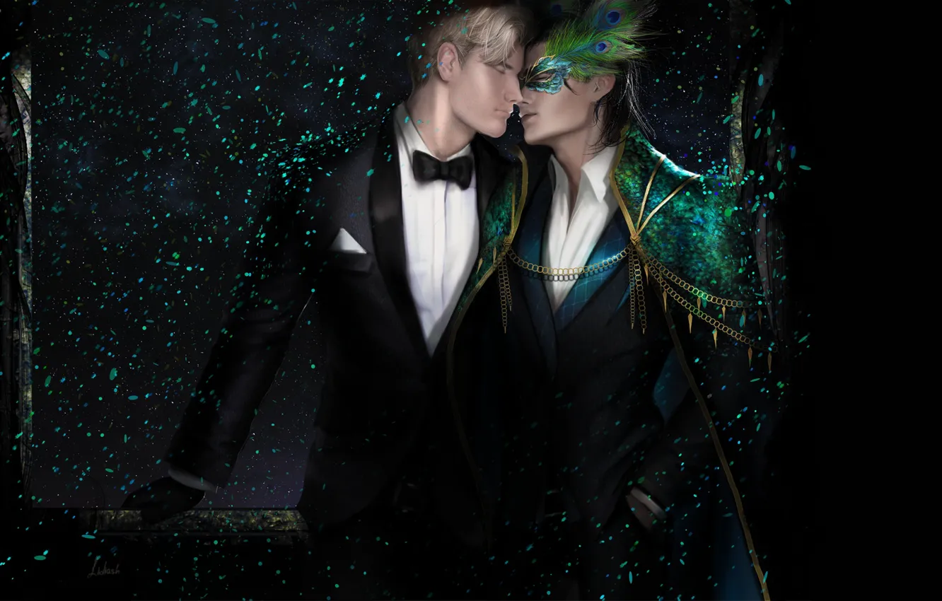 Photo wallpaper background, guy, two, by lidiash