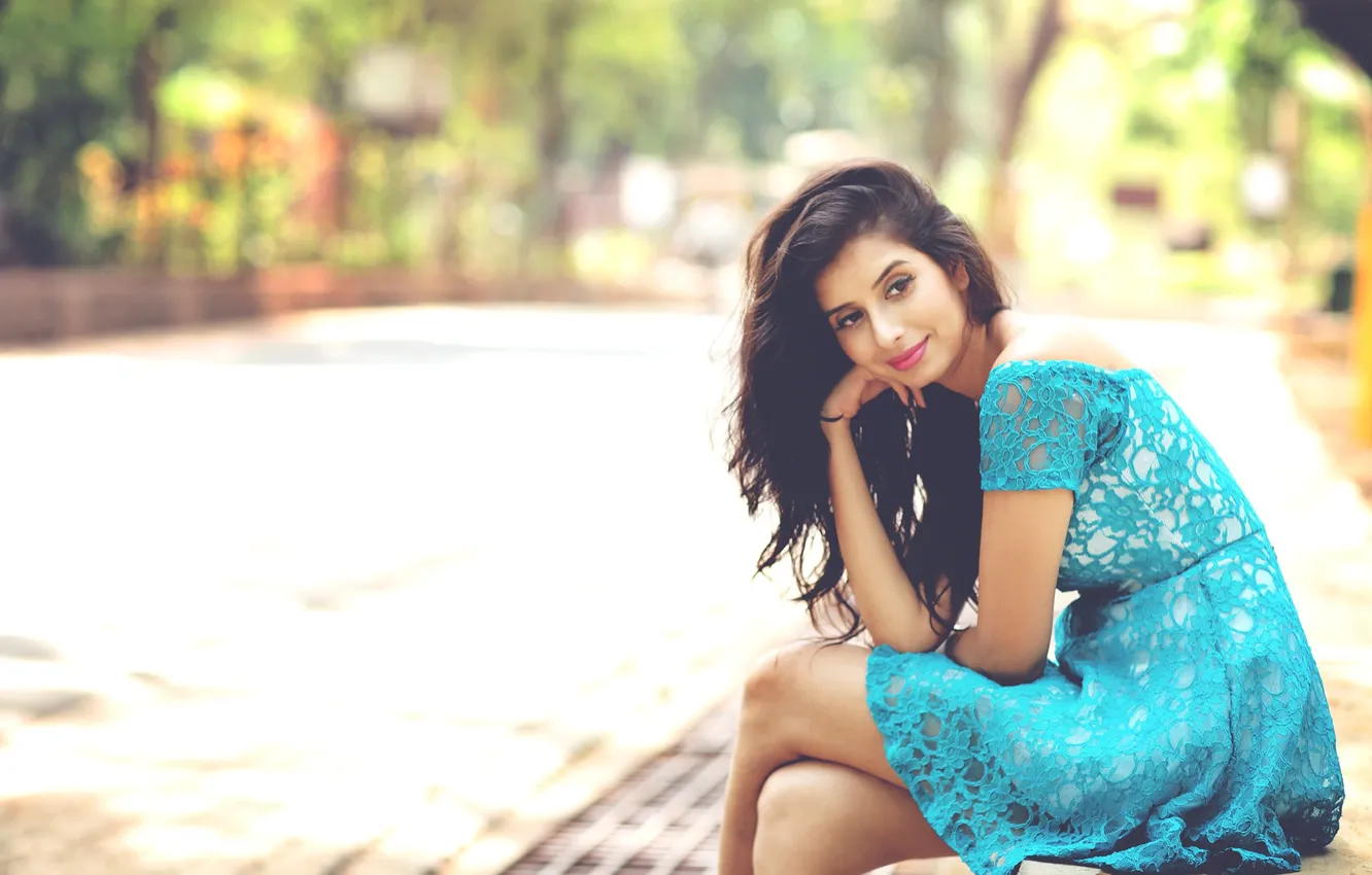 Photo wallpaper girl, hot, sexy, eyes, smile, beautiful, figure, model