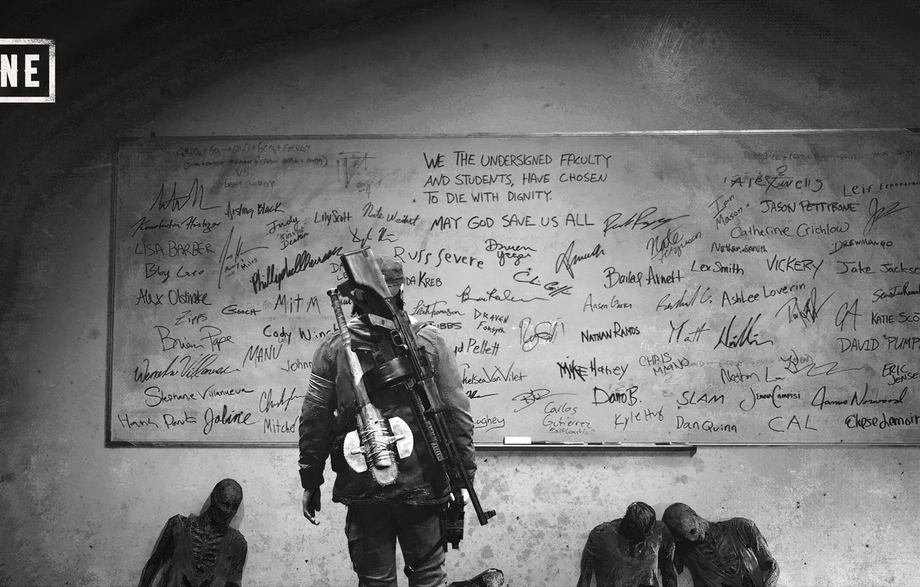 Photo wallpaper black&white, death, drama, students, tragedy, students, Days Gone, Deacon St. John