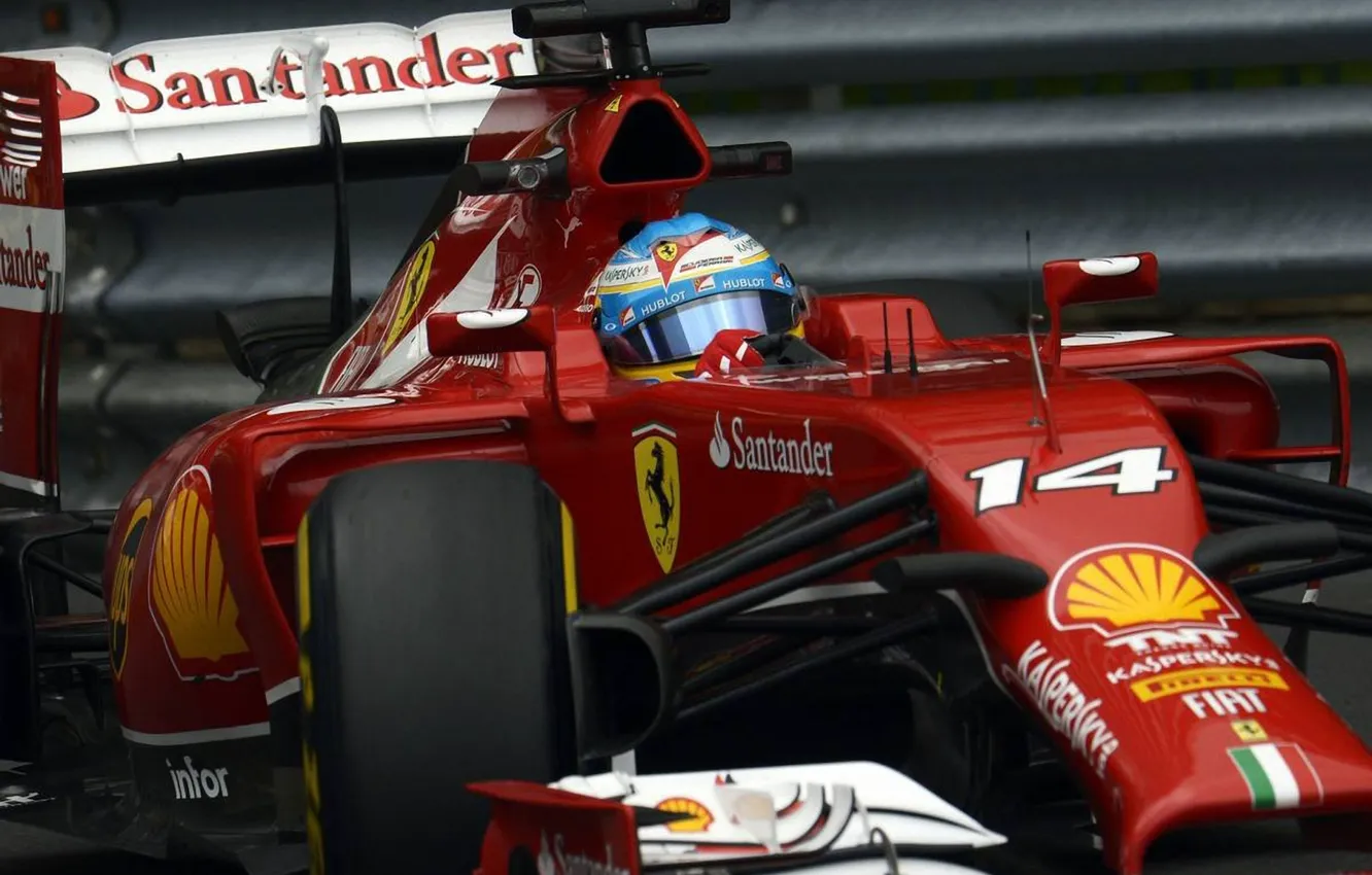 Photo wallpaper Ferrari, Monaco, Formula 1, Fernando Alonso, alonso, f14t
