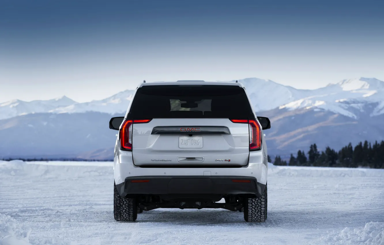 Photo wallpaper rear view, GMC, SUV, Yukon, AT4, 2020, 2021