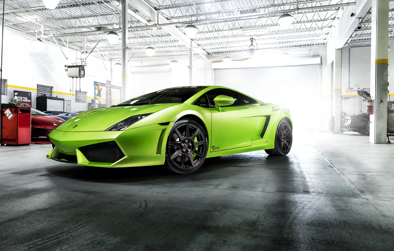 Photo wallpaper Lamborghini, Gallardo, Green