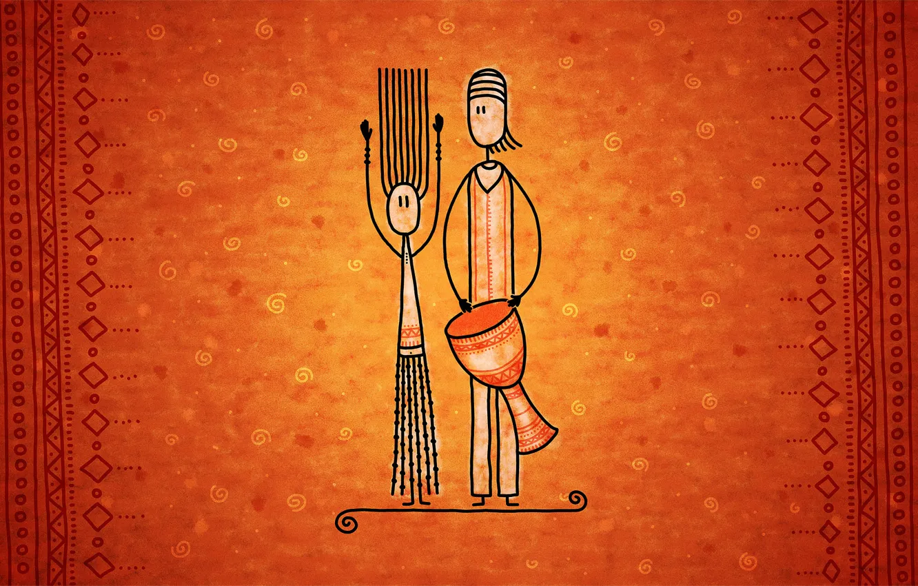 Photo wallpaper music, pair, drum