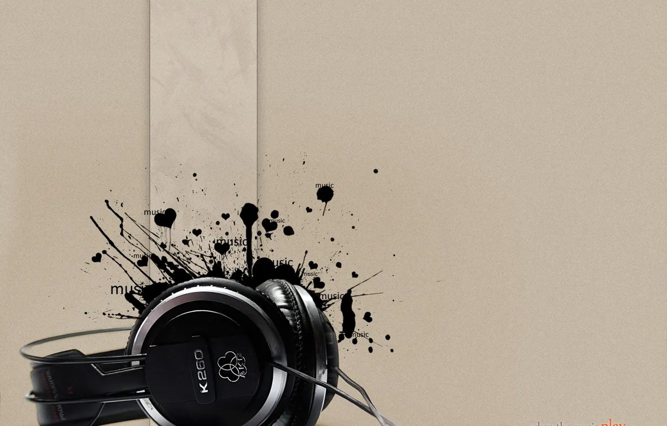 Photo wallpaper background, blot, Headphones