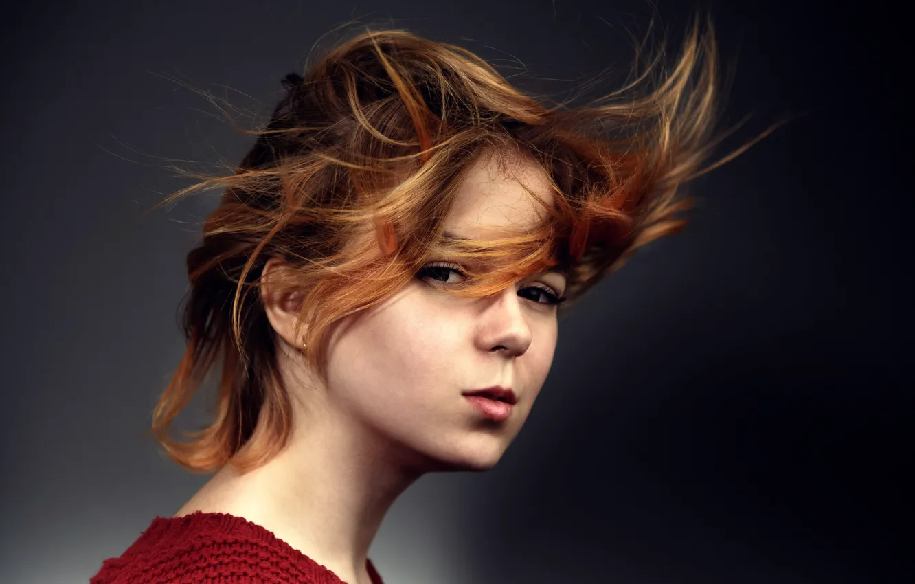 Photo wallpaper the wind, hair, Sasha Dergachyova