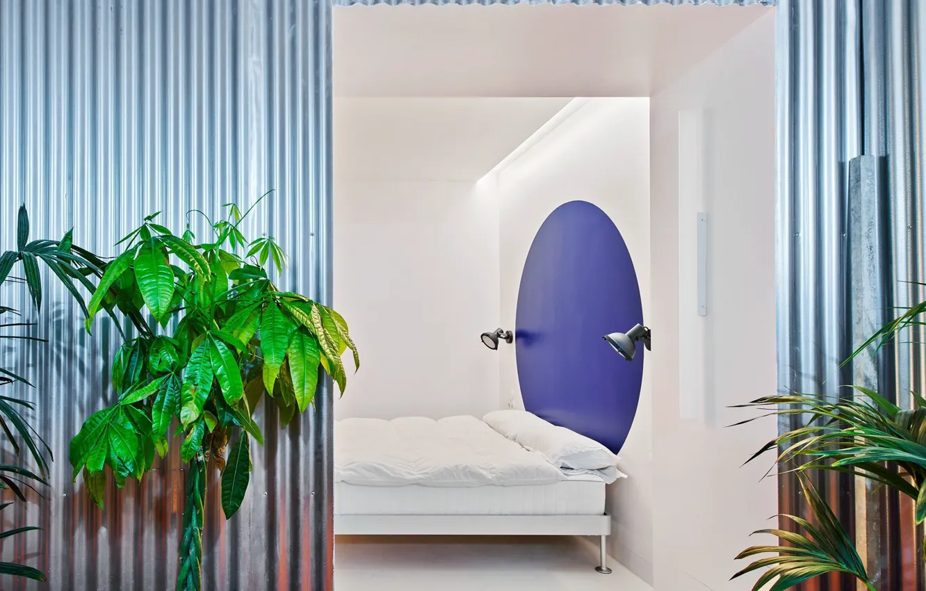 Photo wallpaper design, style, plant, interior, Spain, bedroom, Spain, Madrid
