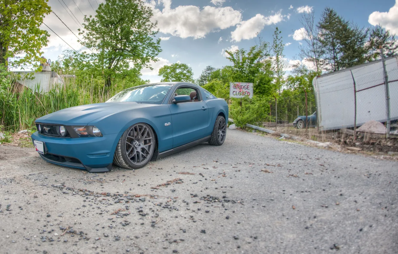 Photo wallpaper Mustang, Ford, 5.0, Stance, Low, pneuma