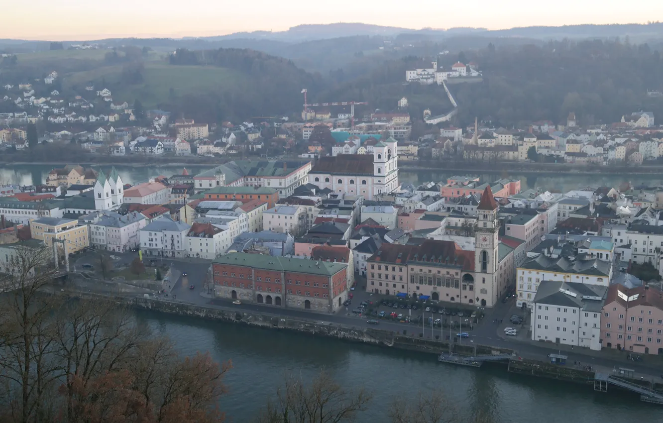 Photo wallpaper home, Germany, Bayern, panorama, Passau