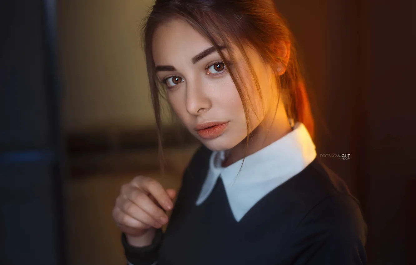 Photo wallpaper look, girl, face, portrait, Alexander Drobkov-Light, Sue Tikhonova