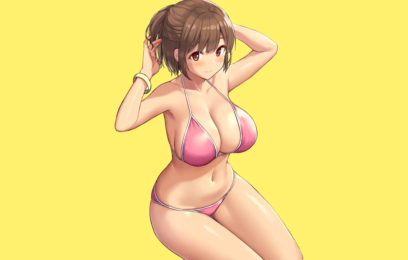 Photo wallpaper kawaii, girl, boobs, anime, pretty, babe, cute, bikini