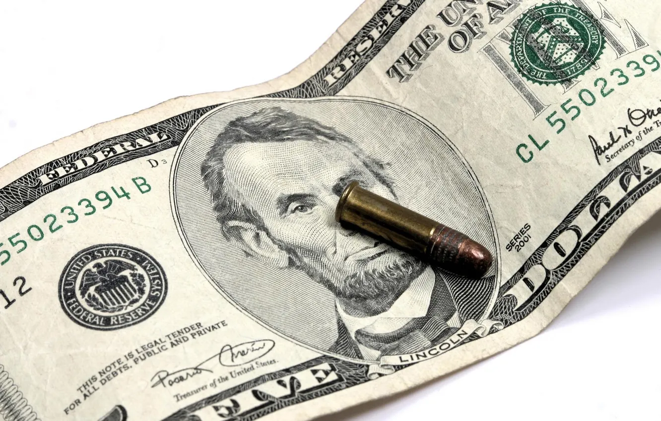 Photo wallpaper paper, dirty, war, money, dollars, cartridges, currency, bills