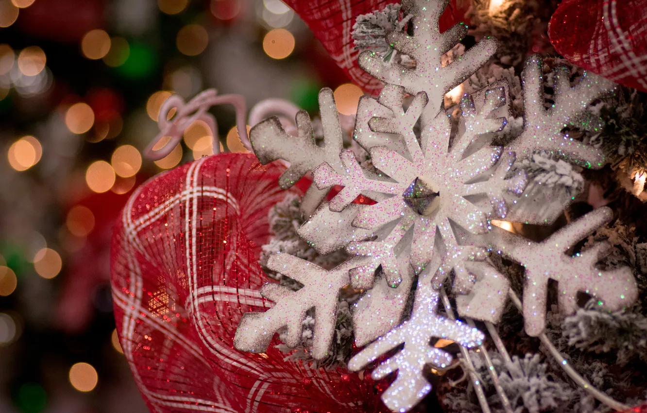 Photo wallpaper holiday, decoration, snowflake