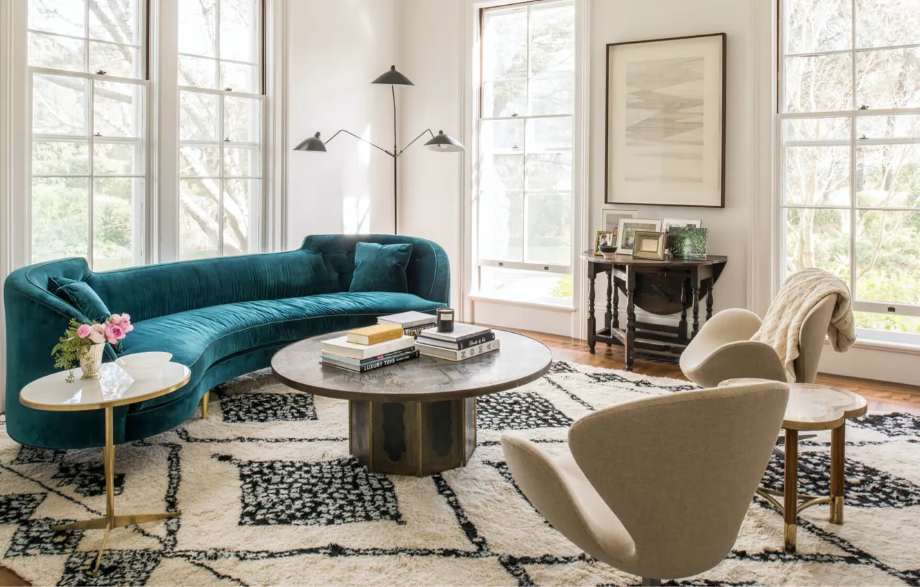 Photo wallpaper by Katie Martinez design, Ingelwood great room, interior, sofa, living room