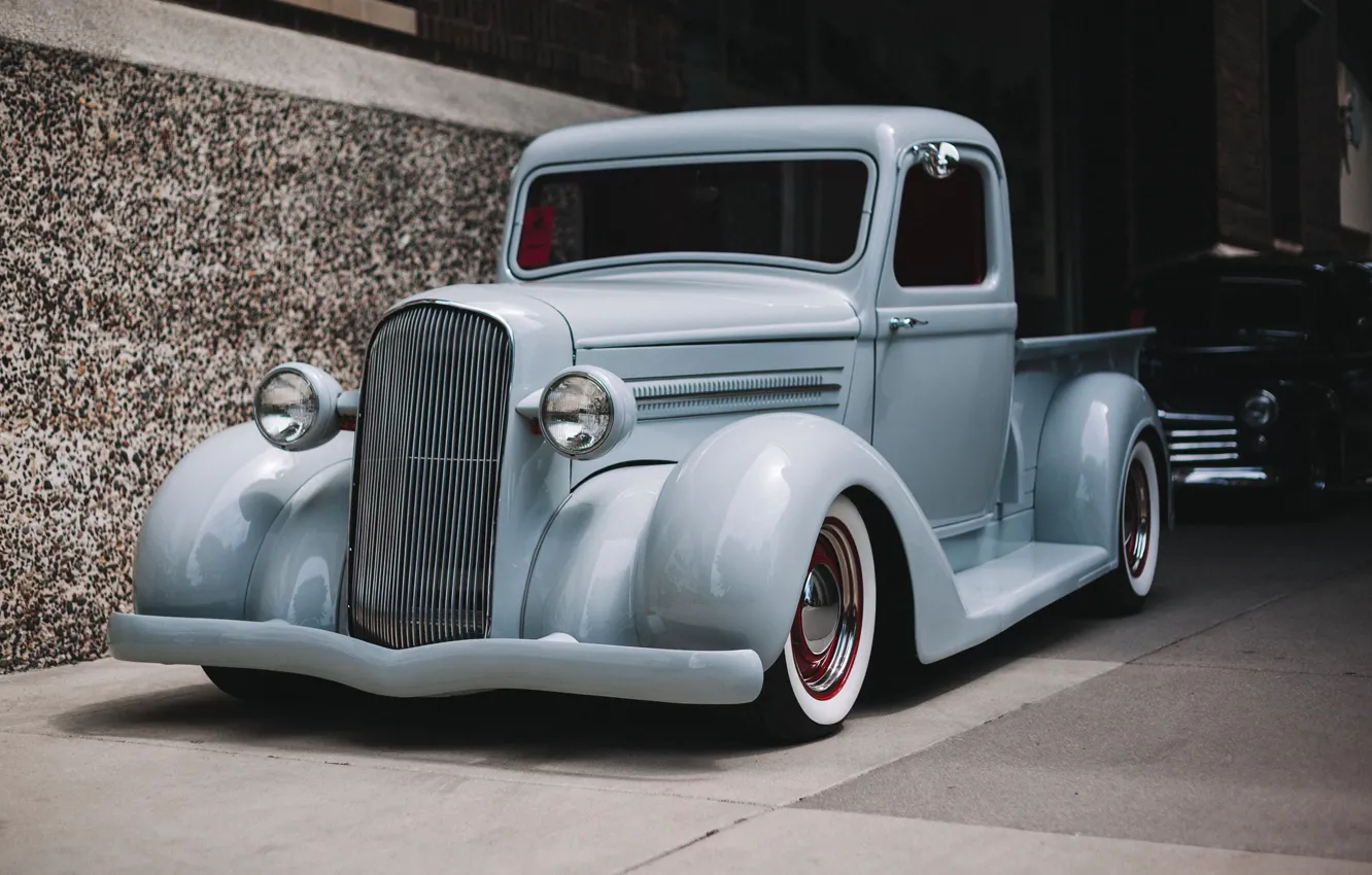 Photo wallpaper retro, Chevrolet, classic, pickup, the front