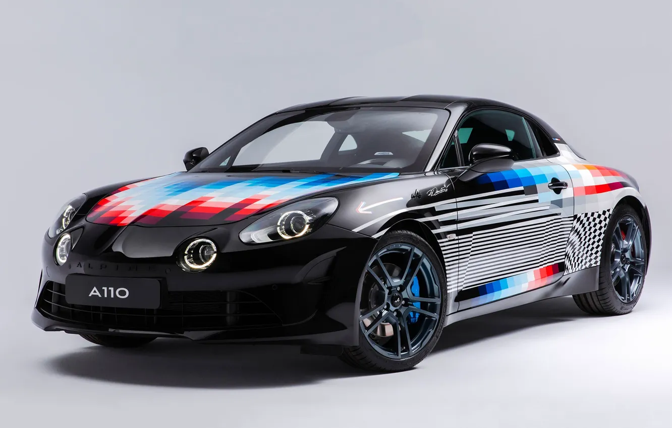 Photo wallpaper limited edition, exterior, 2021, Alpine A110, Alpine A110 x Felipe Pantone, Felipe Pantone