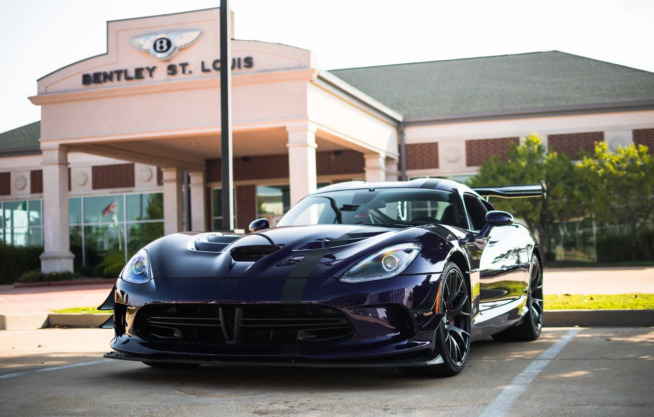 Photo wallpaper Dodge, Viper, Black, Wheels, ACR