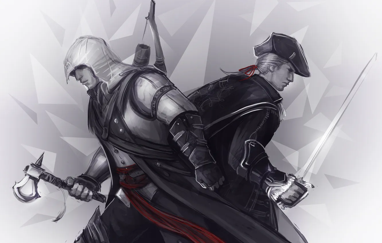 Photo wallpaper assassins creed, kenway, Connor, Hathem