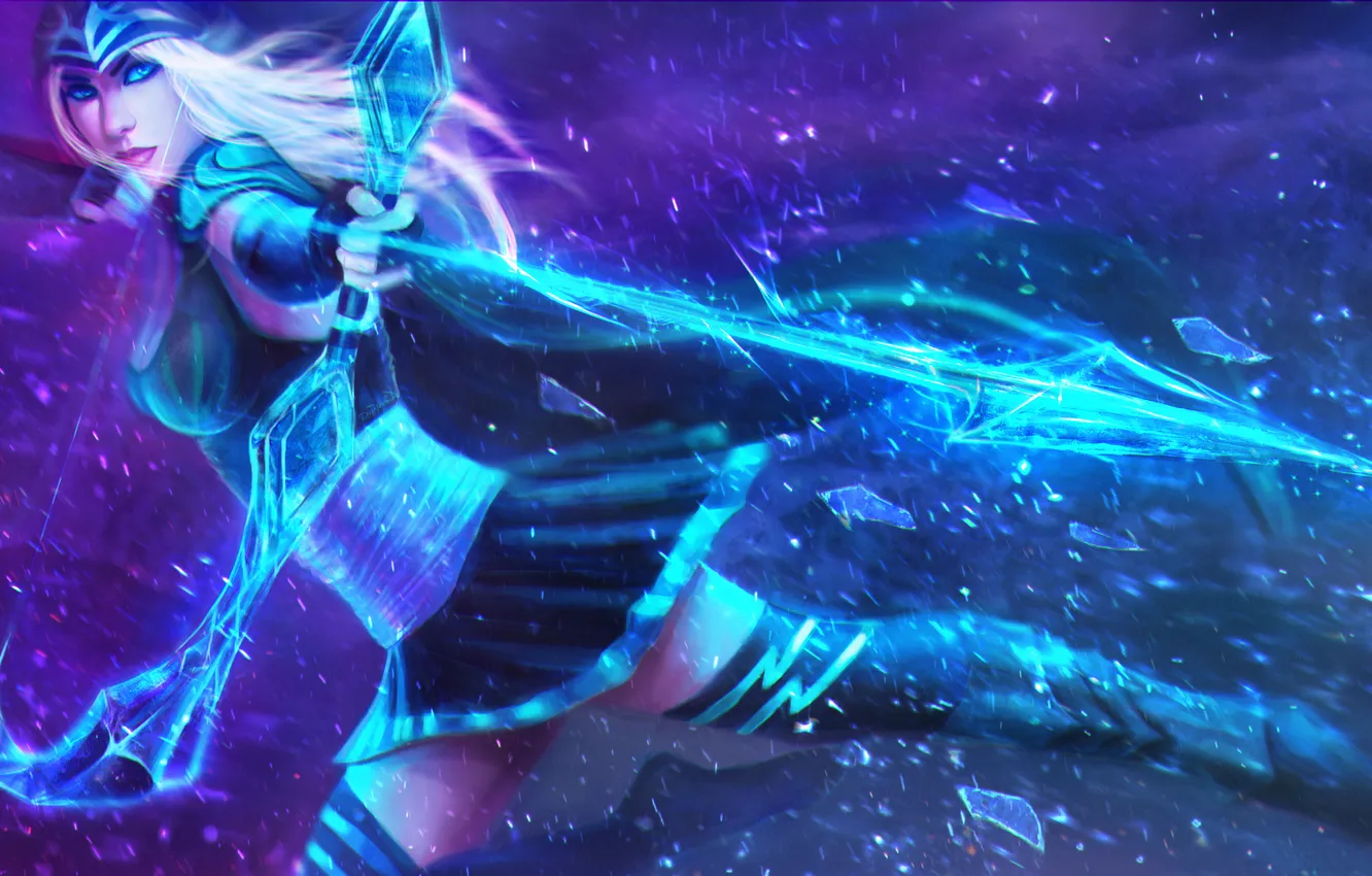 Photo wallpaper League of Legends, Ashe, LoL, Riot Games, Frost Archer, Ice Archer