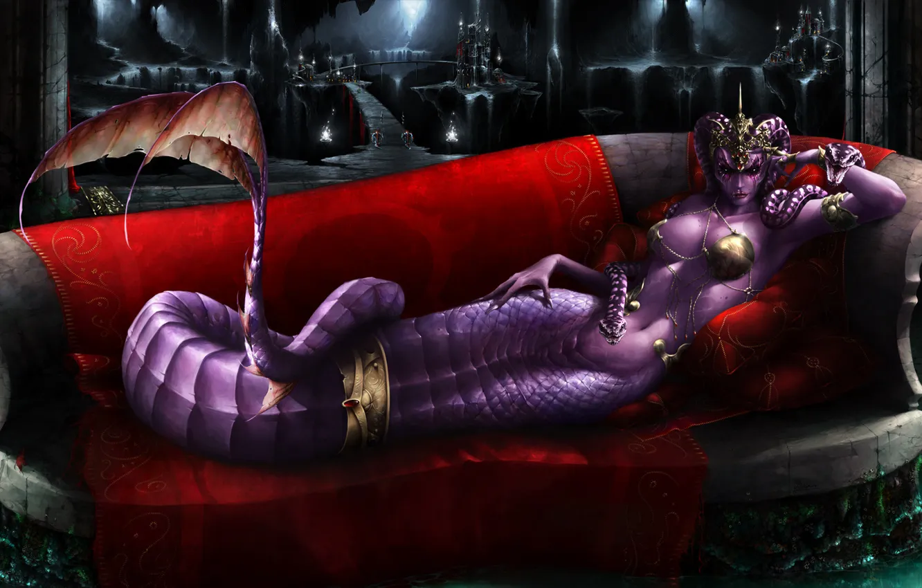 Photo wallpaper the city, sofa, Hydra, The Light of Lights