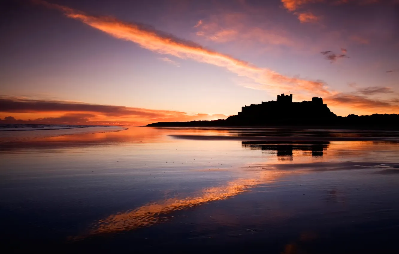Photo wallpaper the sky, castle, horizon