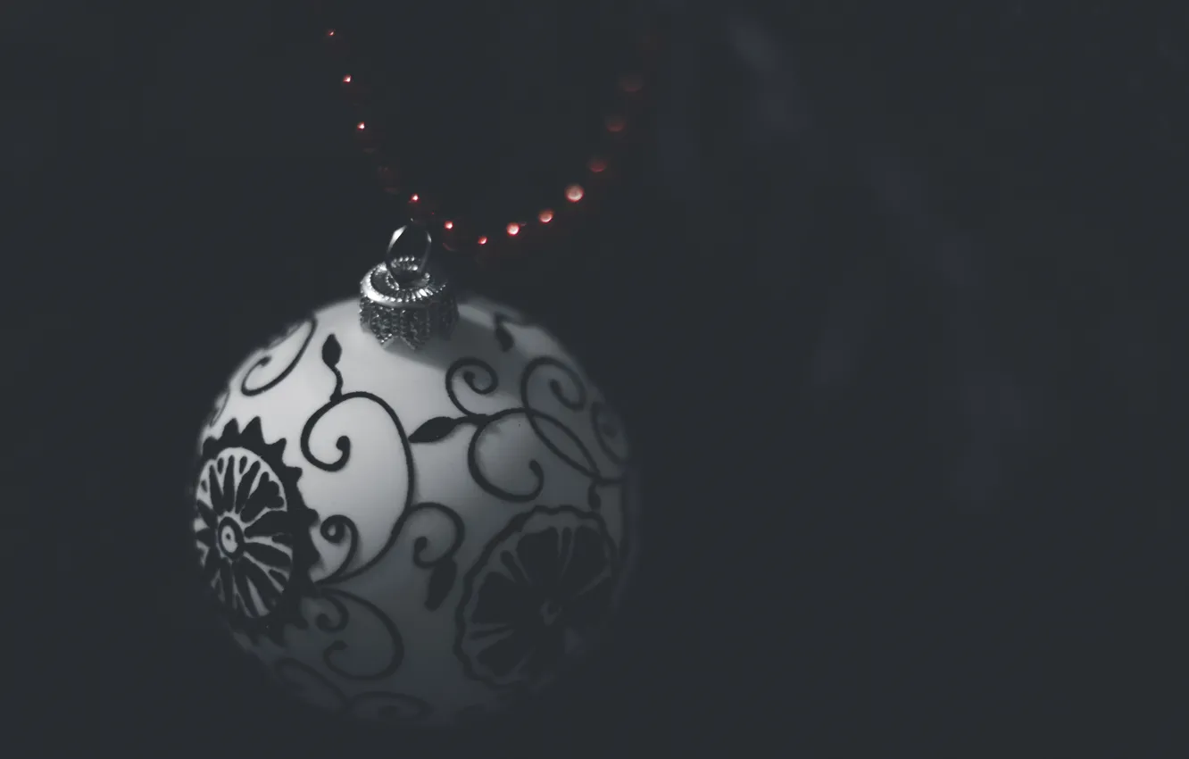 Photo wallpaper ball, bokeh, CHristmas atmosphere