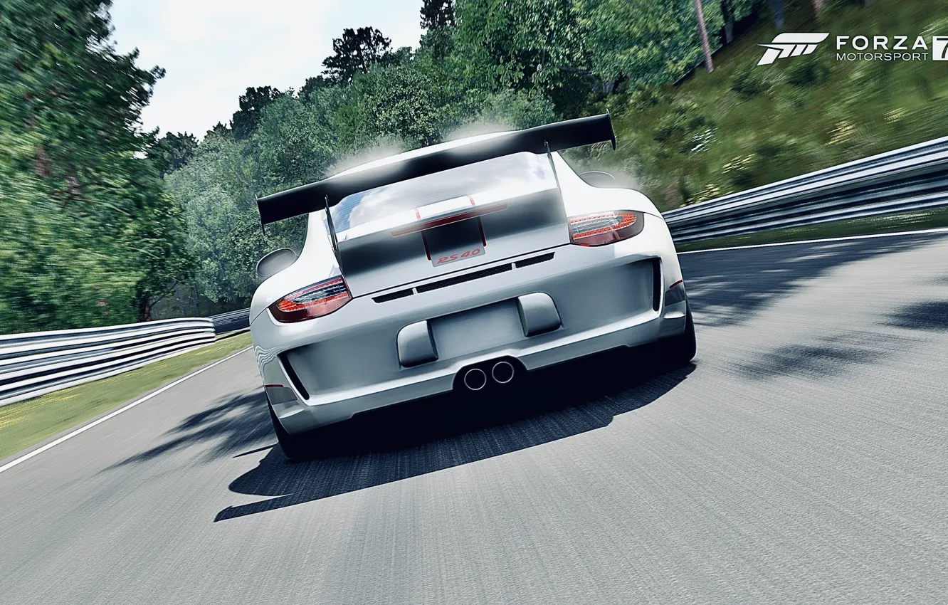 Photo wallpaper HDR, Porsche, game, FM7, UHD, Forza Motorsport 7, XBox One X, GT 3 RS 4.0