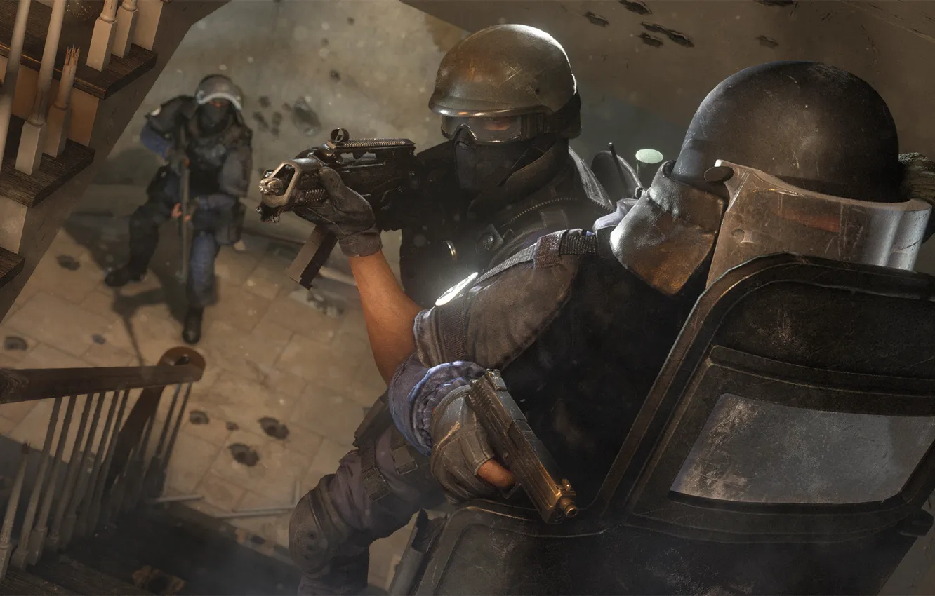 Wallpaper gun, machine, shield, special forces, Rainbow six: Siege for ...